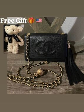 🇺🇸 Chanel Wallet on a Pearl Crush Style Adjustable Crossbody Chain BumBag Revamp